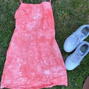 Open back tie dye dress